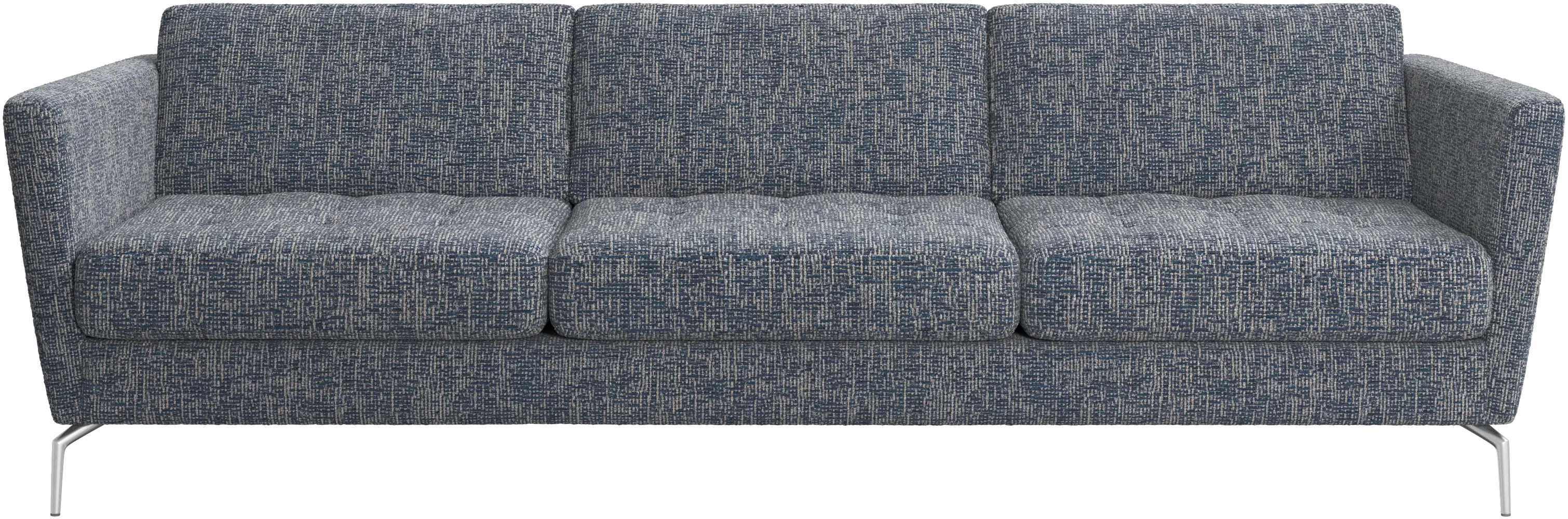 Canapé Osaka 3 places Tuscani bleu + 3 coussins + appui tête disponible fin juin début juillet